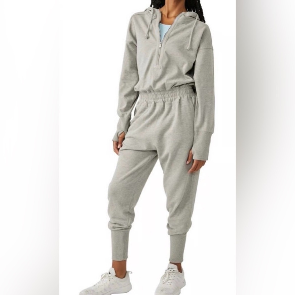 Free People Light Gray Jumpsuit medium. NWT